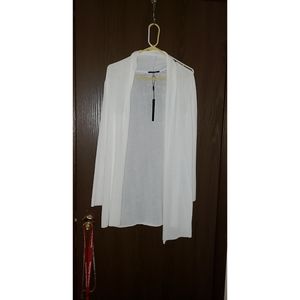 Tahiri White Long Sleeve Petite Cardigan